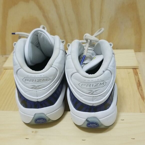 Reebok Classics Panini Question Mid White Blue Tiger Prizm Iverson M 6, W 7 1/2 - Picture 2 of 7